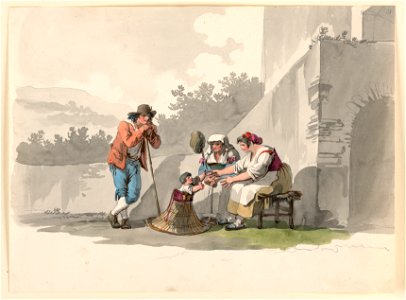 Drawing, A Peasant Family in the Campagna, 1807–08 (CH 18329663)
