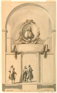 Drawing, Design for a monument in a church, 1750–55 (CH 18114337-2)