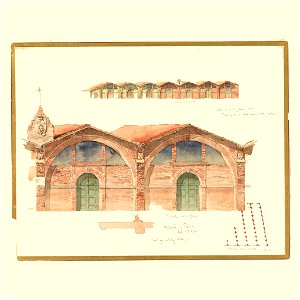 Drawing, A Warehouse of the 16th Century in Pisa, Italy, October 7, 1890 (CH 18570613)