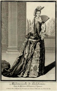 Drawing of Béatrice Hiéronyme de Lorraine, Mademoiselle de Lillebonne