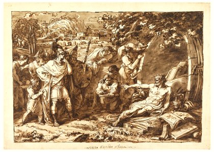 Drawing, Alexander the Great and Diogenes, 1820–22 (CH 18122837)