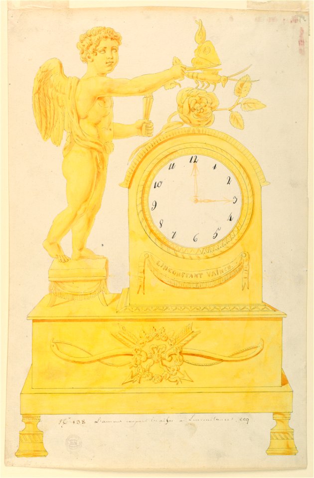 Drawing, Design for clock, 1800–1825 (CH 18326087)