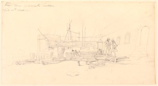 Drawing of Round Tower, Portsmouth Harbour April 10th 1815 RMG PY3796