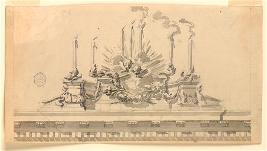 Drawing, Design for Decoration of a Ceremony, ca. 1760 (CH 18107477-2)