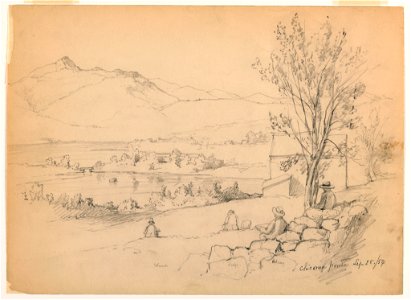 Drawing, Artists Sketching at Chocorua Pond, New Hampshire, September 28, 1854 (CH 18565875)