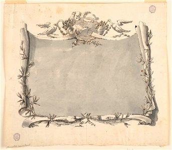 Drawing, Design for decoration of a title page, 1725–50 (CH 18114641-2)
