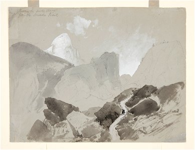 Drawing, Back of the South Dome from the Nevada Trail, Yosemite, 1891 (CH 18189917)