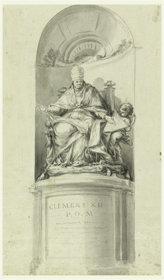 Drawing, Design for monument of Pope Clement XII, 1735 (CH 18116345)