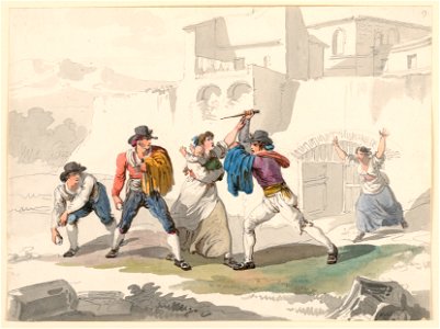 Drawing, A Domestic Dispute in Tivoli, 1807–08 (CH 18329645)