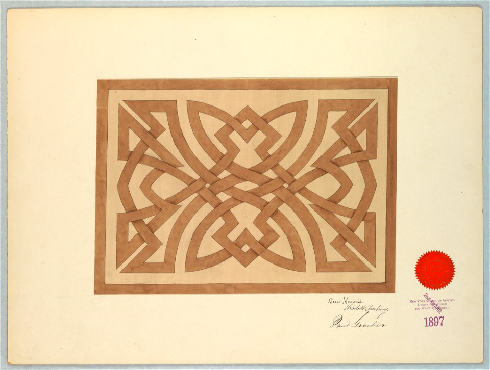 Drawing, design of interlacing, ca. 1900 (CH 18649725)