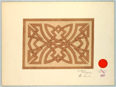 Drawing, design of interlacing, ca. 1900 (CH 18649725)