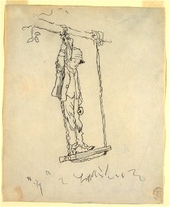 Drawing, Boy on a Swing, 1879 (CH 18175265)