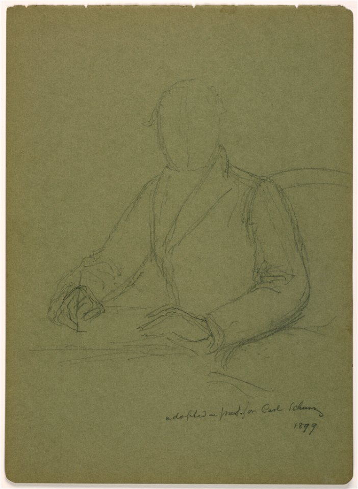 Drawing, Carl Schuz Seated, 1899 (CH 18566891)