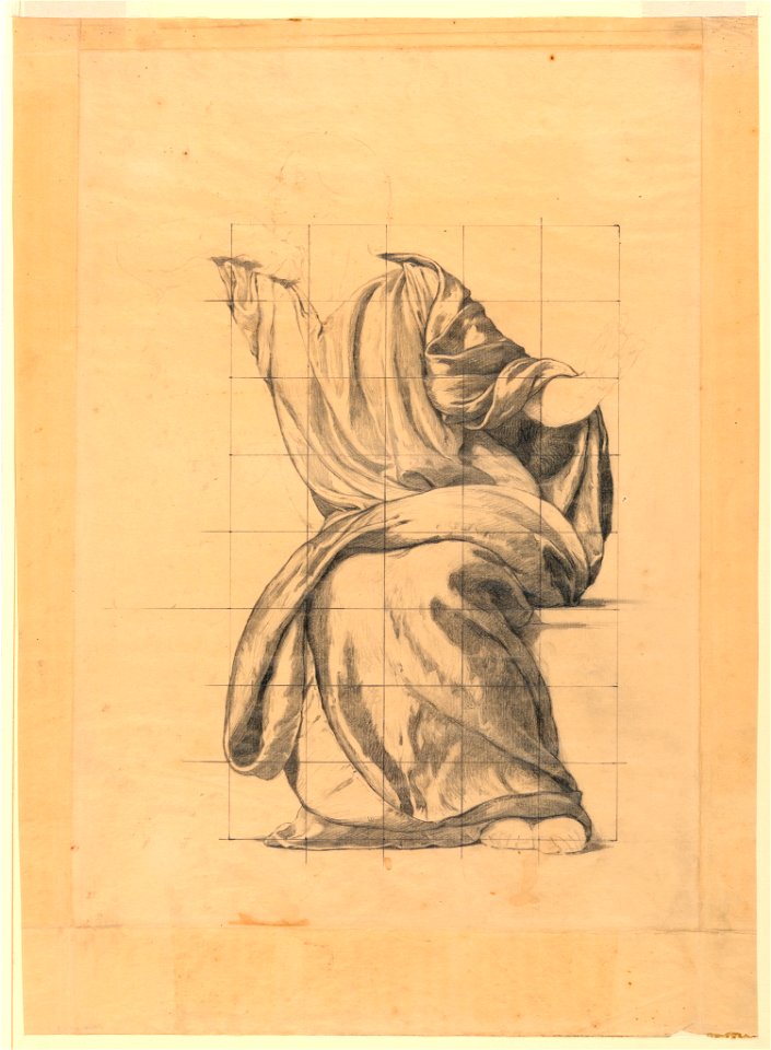 Drawing, Drapery Study for Peace,, ca. 1906 (CH 18803503)