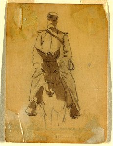 Drawing, Cavalry Officer and the Head of His Horse, 1862 (CH 18174007)