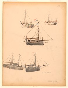 Drawing, Dutch Barges, August 20, 1887 (CH 18569803-2)