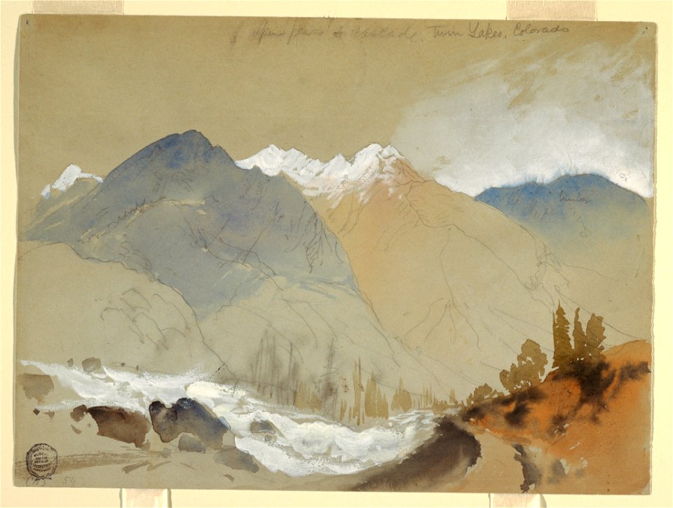 Drawing, Alpine Pass at Cascade, Twin Lakes, Colorado, 1892 (CH 18189893)