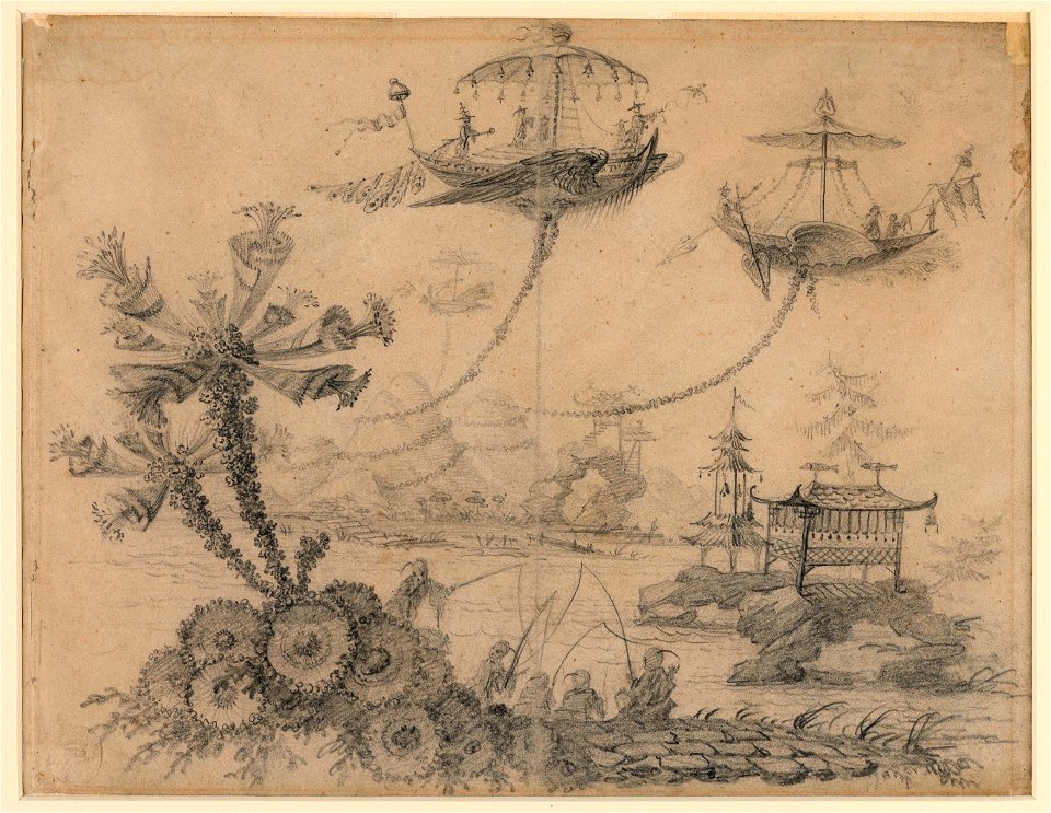 Drawing, Chinoiserie Fantasy, 1770–90 (CH 18328725-2)