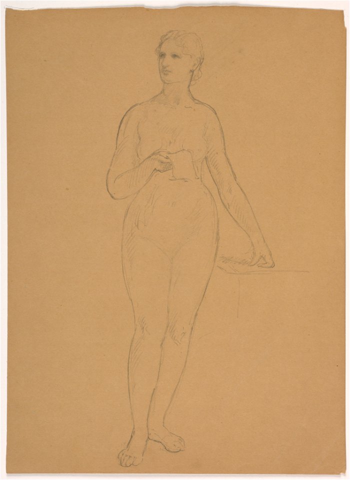 Drawing, Female Nude Standing, 1850–60 (CH 18370065)