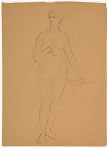 Drawing, Female Nude Standing, 1850–60 (CH 18370065)