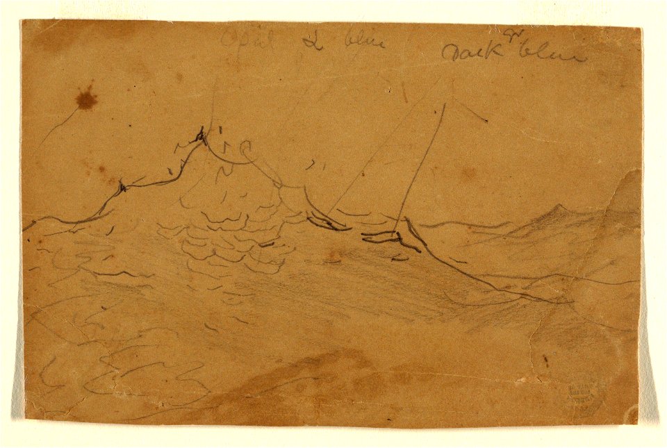 Drawing, Combers in a Stormy Sea, 1890 (CH 18174625)