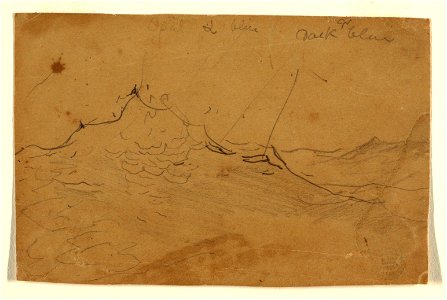Drawing, Combers in a Stormy Sea, 1890 (CH 18174625)