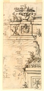 Drawing, Architectural Studies and Accounting, mid- 18th century (CH 18127619-2)