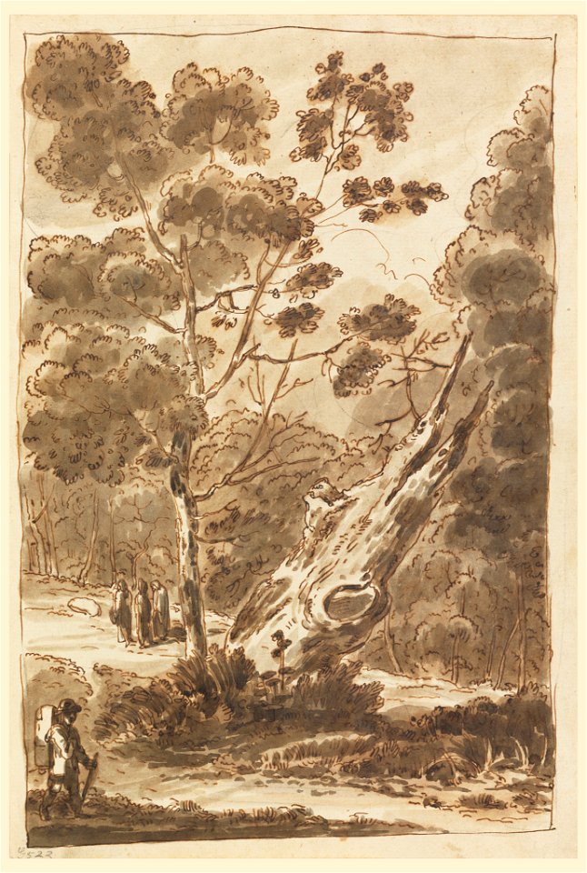Drawing, Figure in Forest, 1750–1775 (CH 18108413)