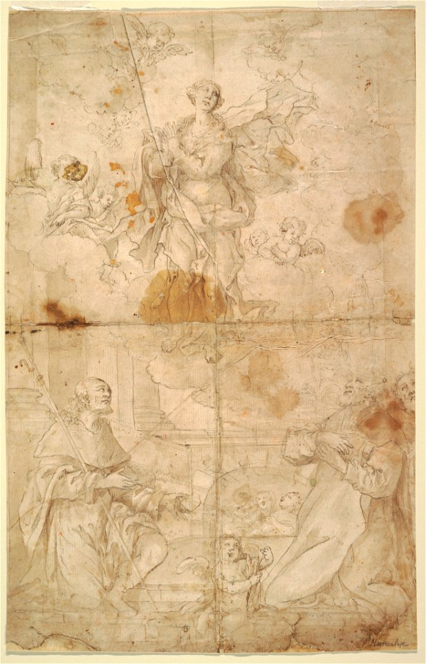 Drawing, Ascension of the Virgin, ca. 1630–40 (CH 18365437)