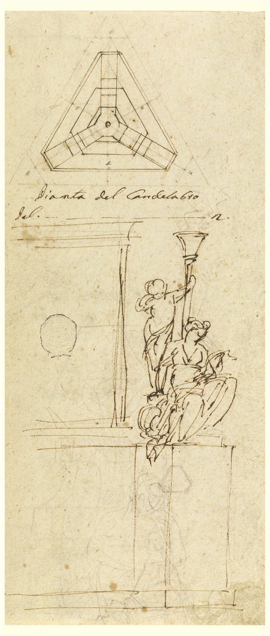 Drawing, Design for a Candelabra, ca. 1800 (CH 18110087)