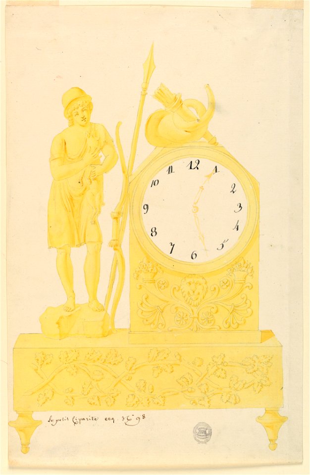 Drawing, Design for a clock, 1800–1825 (CH 18328821)