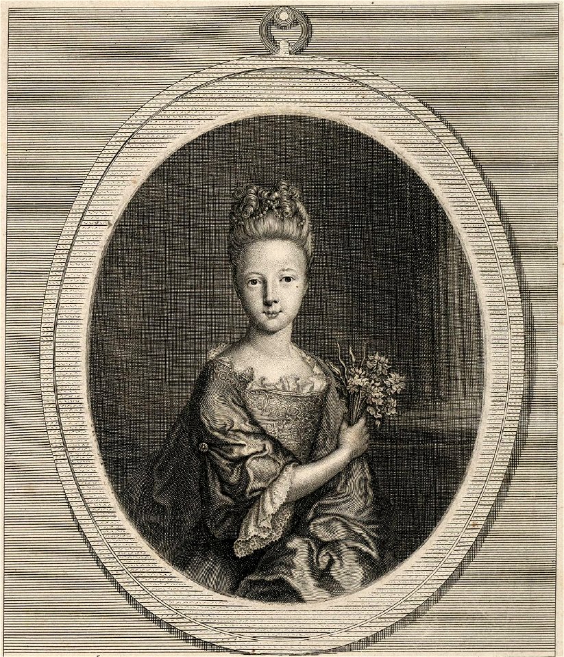 Drawing of the Duchess of La Vallière