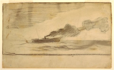 Drawing, Fishing Trawler, ca. 1881 (CH 18174743). Free illustration for personal and commercial use.