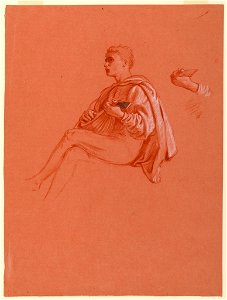 Drawing, Boy playing a lute, 1871–72 (CH 18404395)