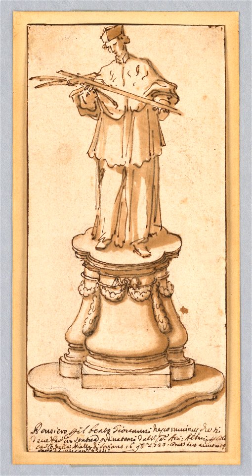 Drawing, Design for a Monument to a Cardinal, after 1720 (CH 18704665)