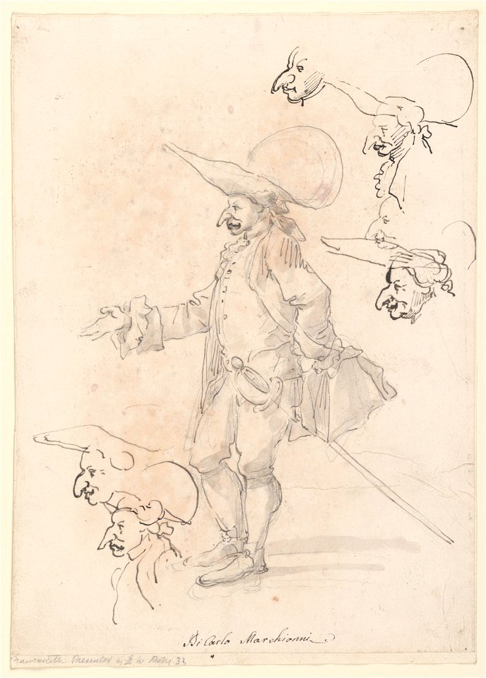 Drawing, Caricatures, ca. 1725–75 (CH 18113439-2)