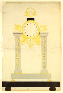 Drawing, Design for a Timepiece, 1800–1825 (CH 18328837)