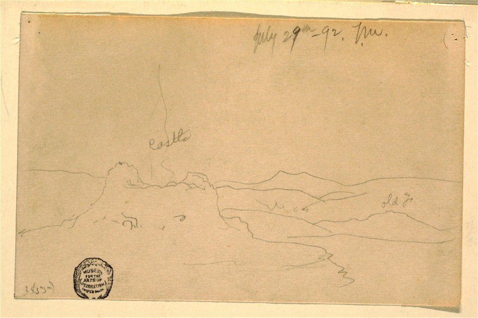 Drawing, Geyser Basin, Yellowstone Park, July 29, 1892 (CH 18189773)