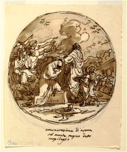 Drawing, Ceiling Design for the Consecration of Numa, Sala di Numa Pompilius, Palazzo Milzetti, Faenza, 1802–05 (CH 18123583)
