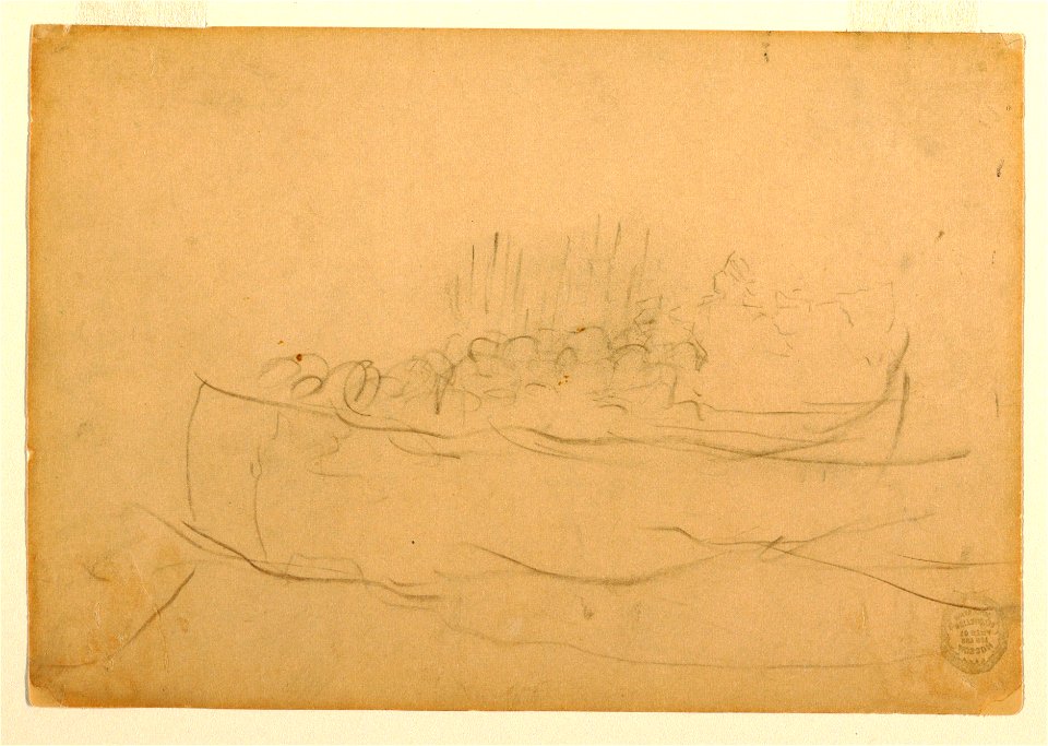 Drawing, A Dory Filled with Men, 1881–82 (CH 18174613)