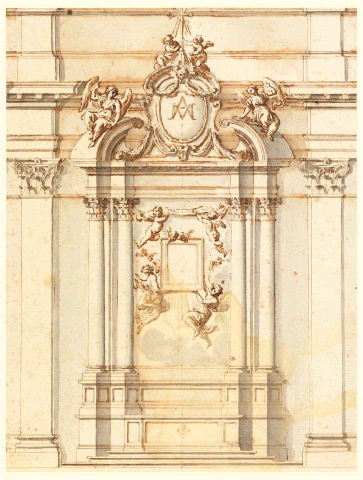 Drawing, Design for an altar of the Virgin, 1775–80 (CH 18541289)