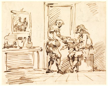 Drawing, A genre scene, 1725–50 (CH 18112895)