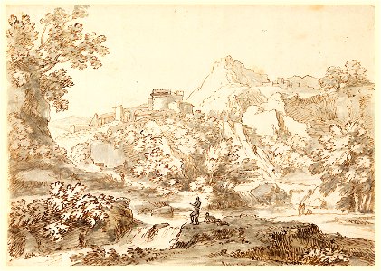 Drawing, A Landscape with Town, 1750–1770 (CH 18123055)