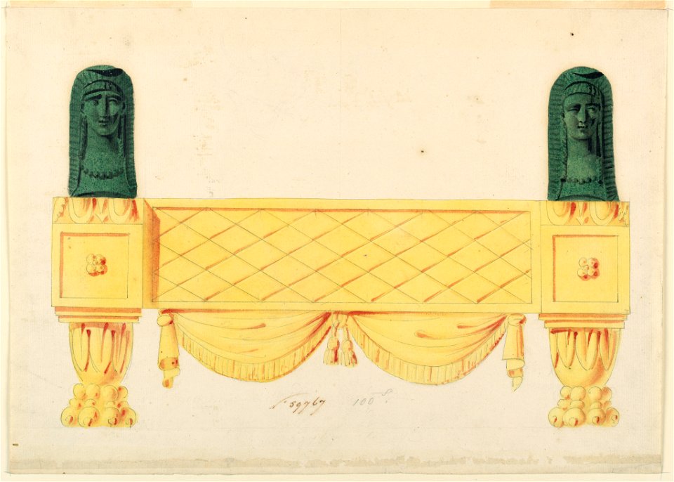 Drawing, Design for andiron, 1800–1825 (CH 18326067)