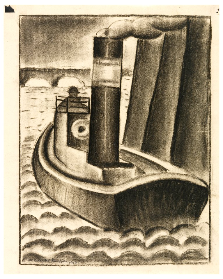 Drawing, A London River Boat, 1919 (CH 18448841)