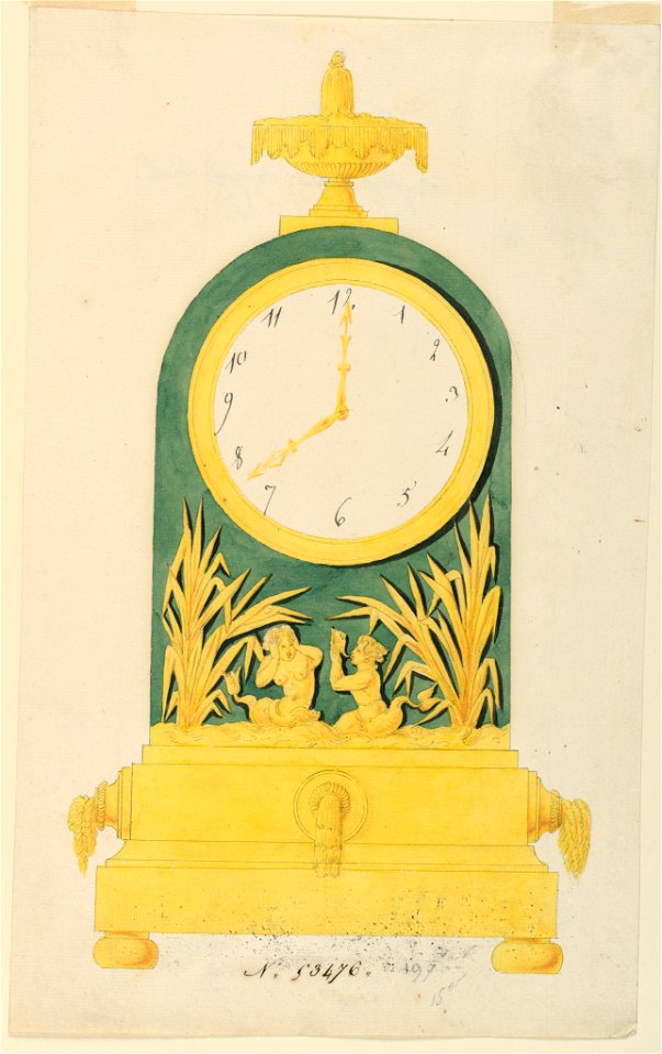 Drawing, Design for clock, 1800–1825 (CH 18326089)