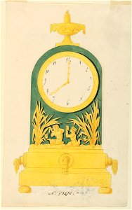 Drawing, Design for clock, 1800–1825 (CH 18326089)
