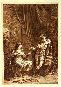 Drawing, Cleopatra Pleading with O, ca. 1820 (CH 18112543)