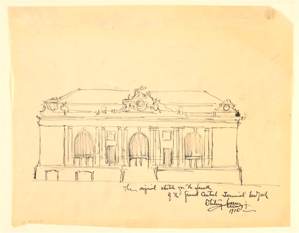 Drawing, Grand Central Terminal, New York, NY- Design for Façade, 1910 (CH 18569693)