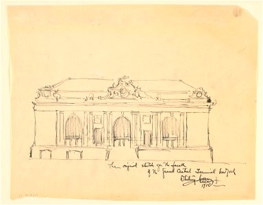 Drawing, Grand Central Terminal, New York, NY- Design for Façade, 1910 (CH 18569693)